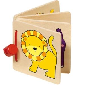 Livre d'images en bois - Animaux